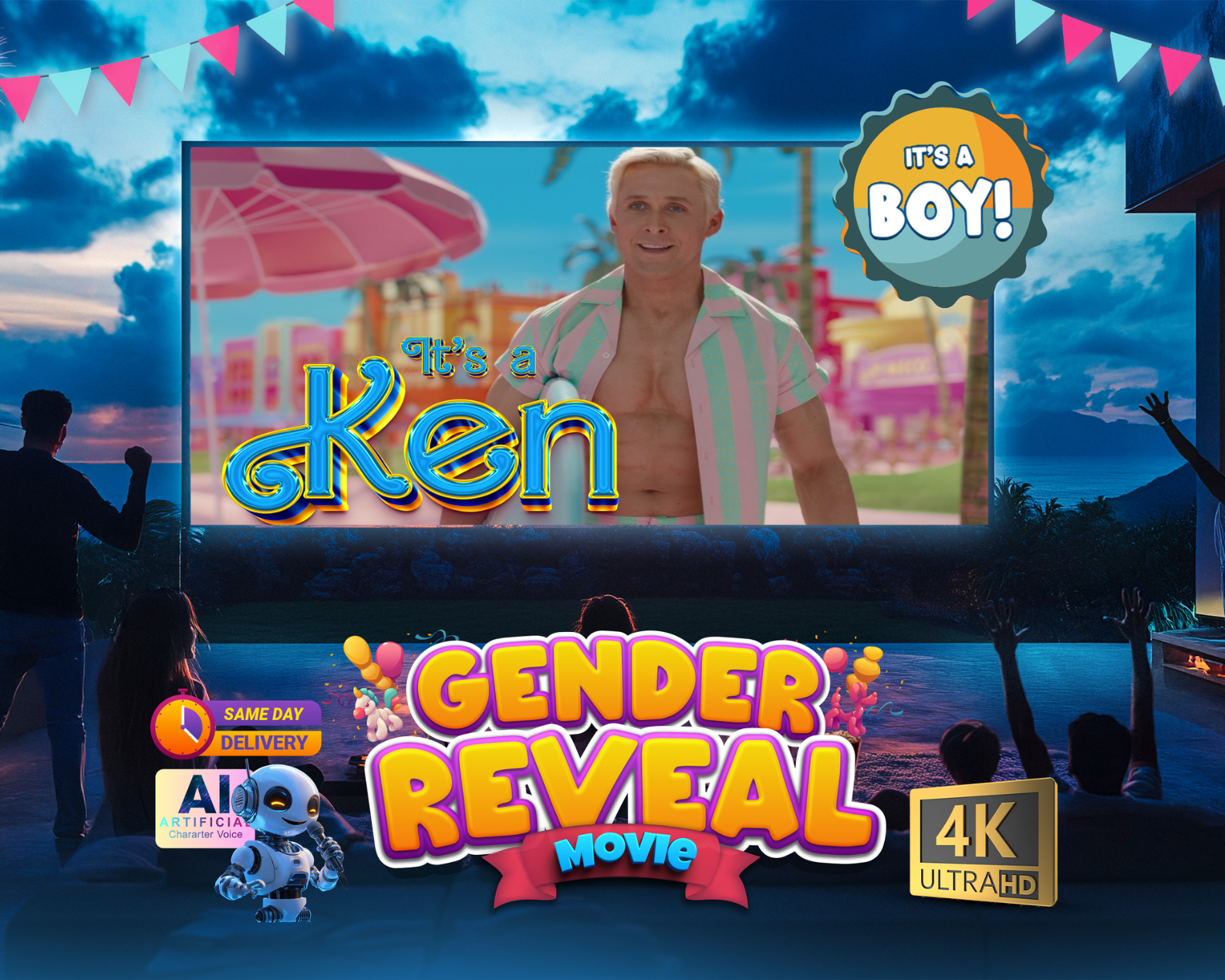 Gender Reveal Movie Baby Reveal Movie Barbie