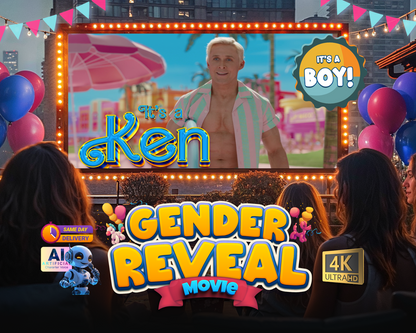 Gender Reveal Movie Baby Reveal Movie Barbie