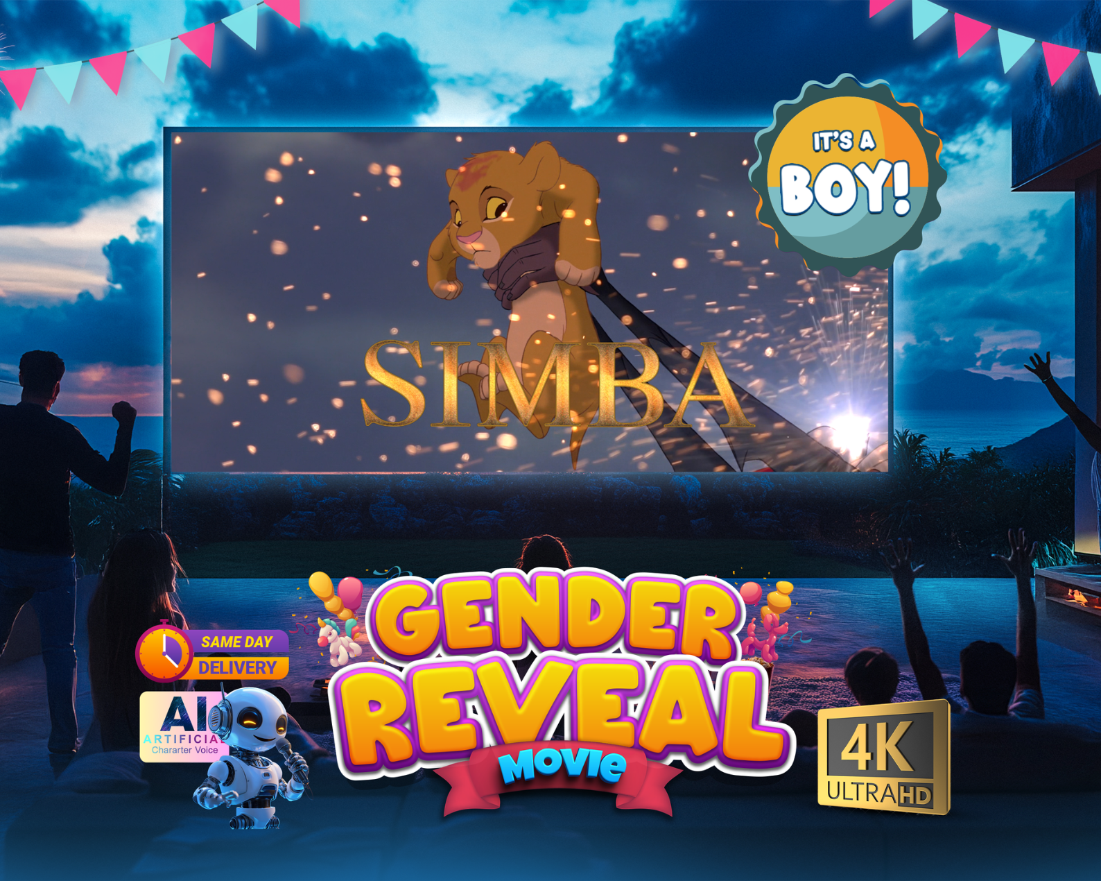 Lion King Baby Gender Reveal Movie Boy